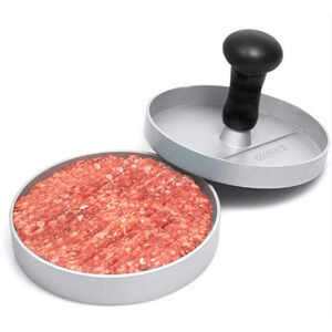 Non-Stick Hamburger Press Burger Meat Grill Patty Maker Mold BBQ w/ 50 Wax Paper
